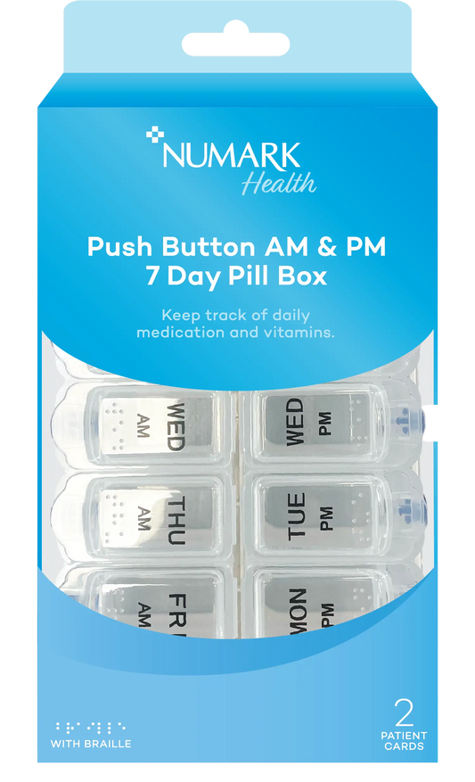 Push Button AM & PM Day Pill Box